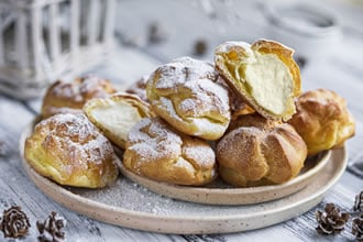 Eggnog Profiteroles