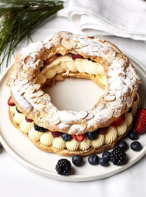 Christmas ‘Paris-Brest’ Wreath Cake